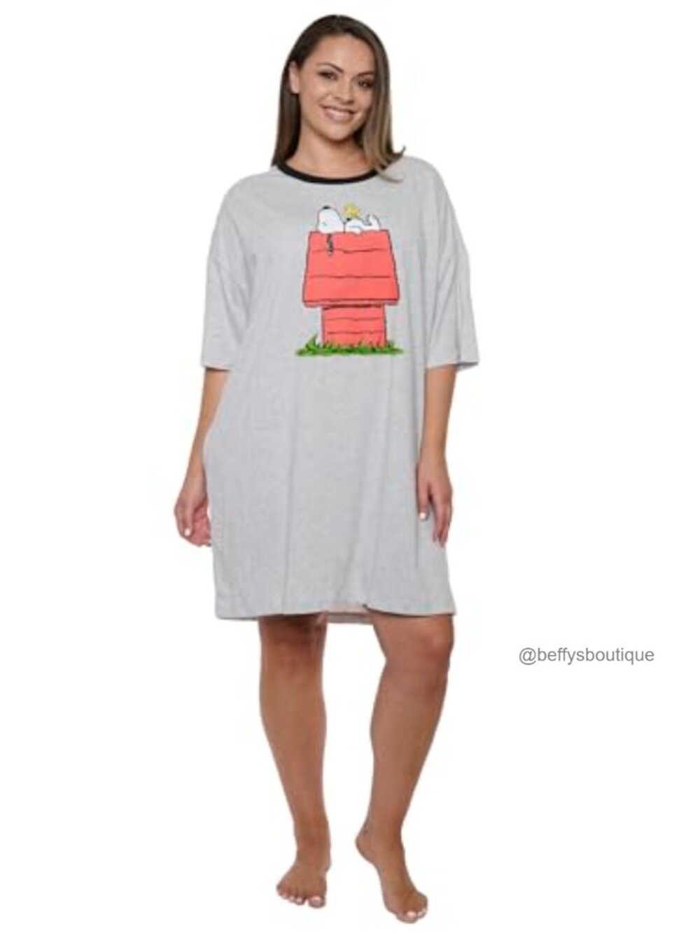 Sleepshirt Snoopy Woodstock Lucy Officially Licensed Cotton Poly